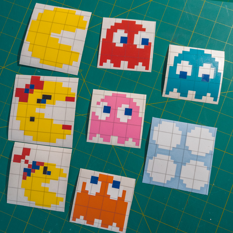 80s Pacman Family Arcade Sprites Vinyl Decals for Car Windshield, Laptop gallery