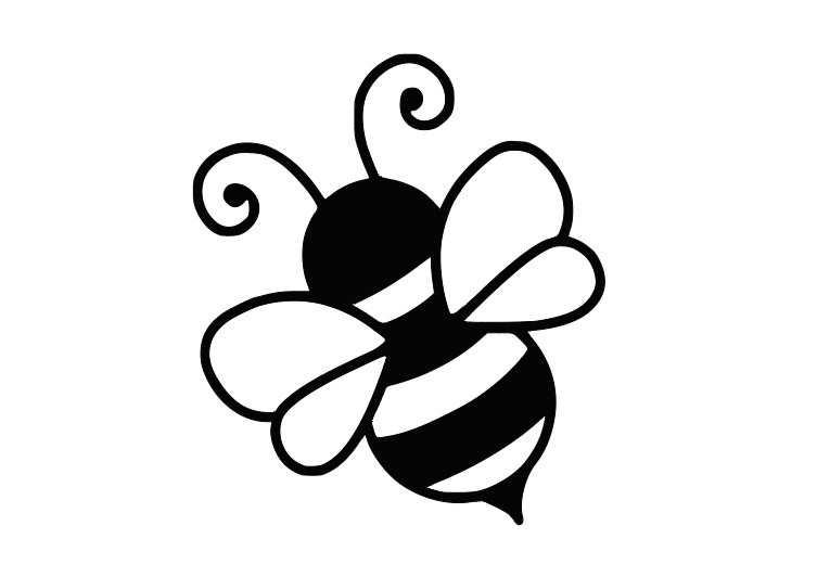Bee Vinyl Decal Sticker -Multiple Colors & Sizes- FREE SHIPPING