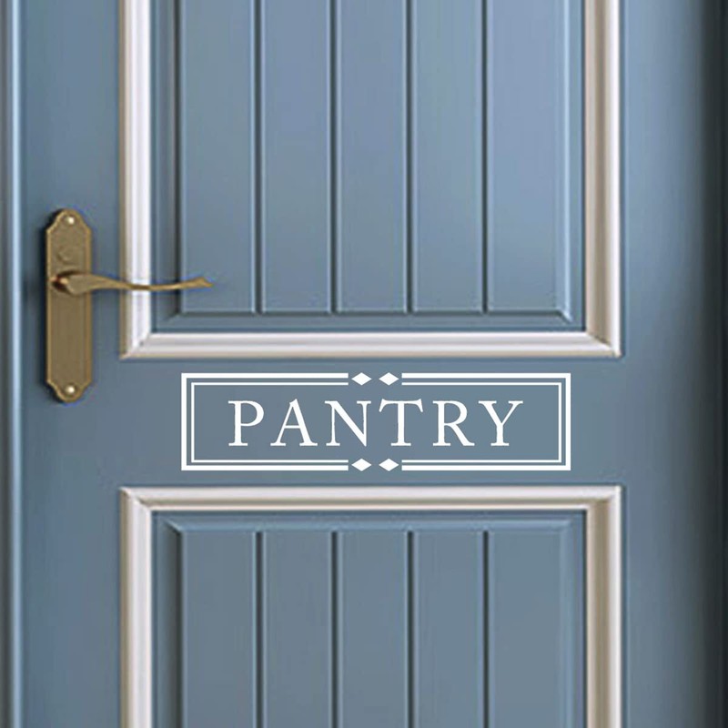 Pantry Decal Room Vinyl Sign Door Wall Stickers 15.5x4, White gallery