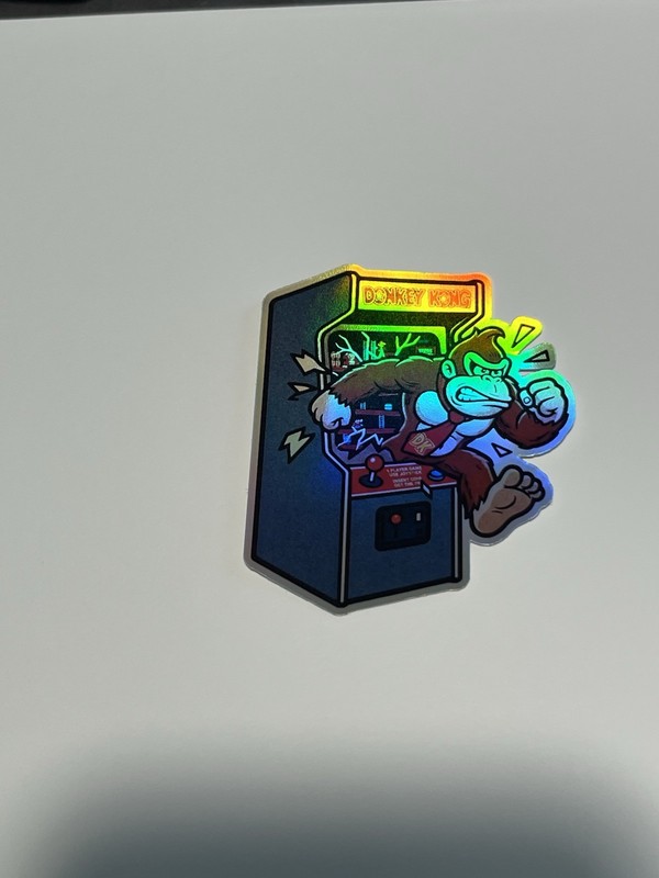 Donkey Kong Retro arcade machine 3inch Holographic Sticker gallery