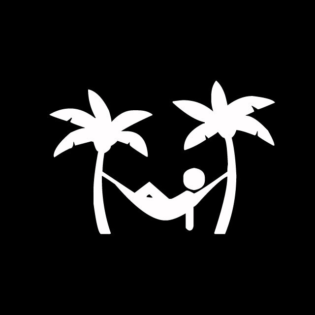 HAMMOCK NAP Island Living Hawaiian Hawaii Decal Sticker - FREE USA SHIPPING