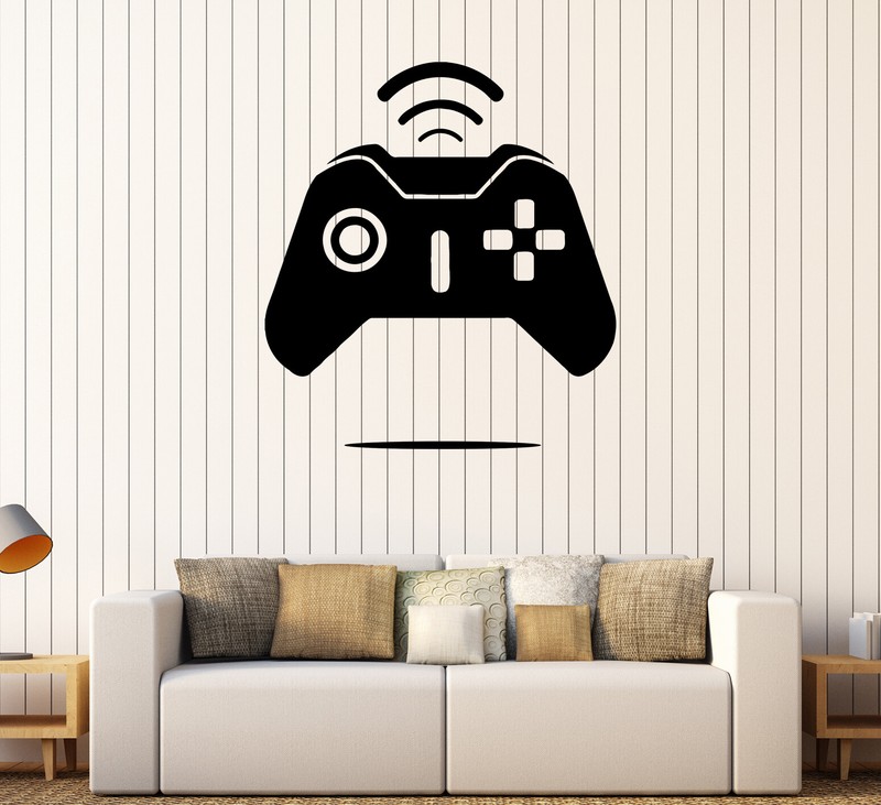 Wall Decal Joystick Gamer Game Room Console Vinyl Sticker (ed2042) gallery