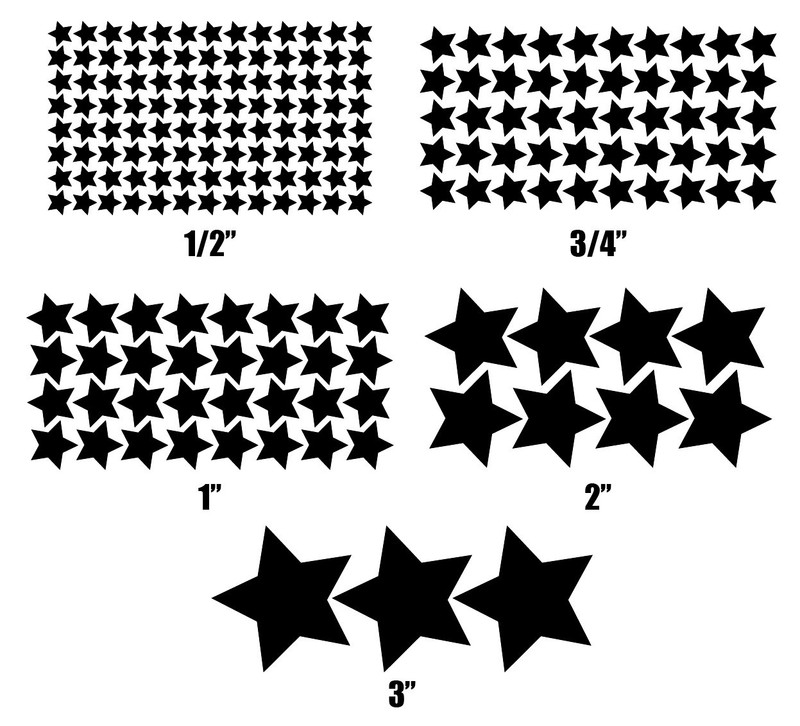 [Pick Size & Color] – STAR Decal Sticker! Permanent Outdoor Glossy Vinyl Bottle+