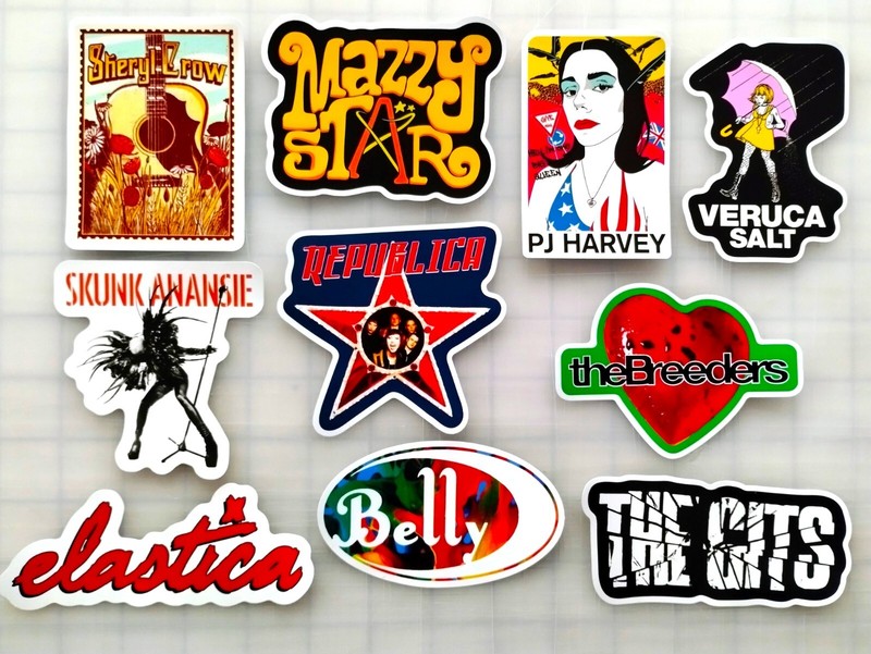 Women Of The 90’s Vinyl Sticker Lot (10 Pack) SET 2 alternative 90’s grunge folk