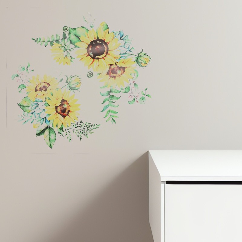 1pcs New Removable Sunflower Wall Sticker Kitchen Waterproof Decals Home-Decor gallery