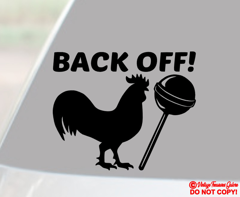 BACK OFF C0CK SUCKER! Vinyl Decal Sticker Car Window Wall Bumper FUNNY JDM LOL