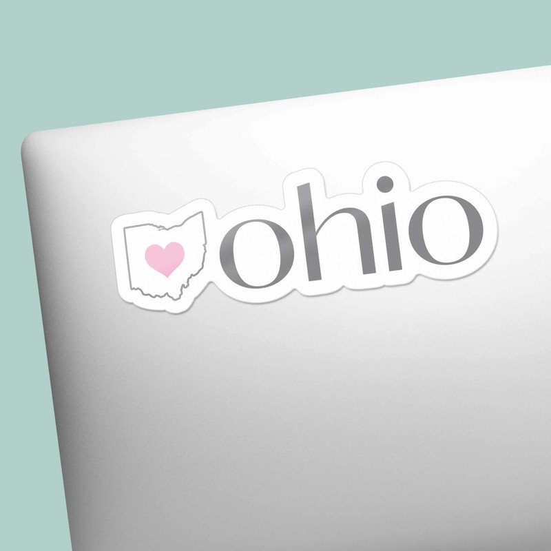 Ohio Heart Sticker - Cute State Map Midwest Decals for Laptop & Hydroflask gallery