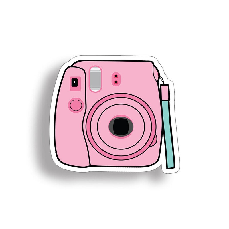 Pink Camera Selfie Sticker Decal
