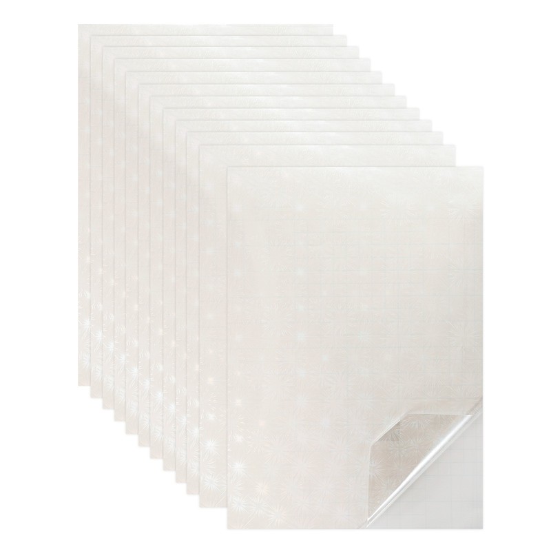 12 Sheets 8.3″x11.7″ Holographic Sticker A4 Self-Adhesive Film(Firework)