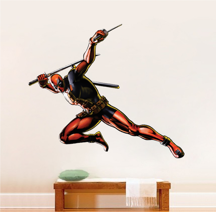 Deadpool Wall Decals Superhero Wall Designs Cool Marvel Deadpool Wallpaper, s12