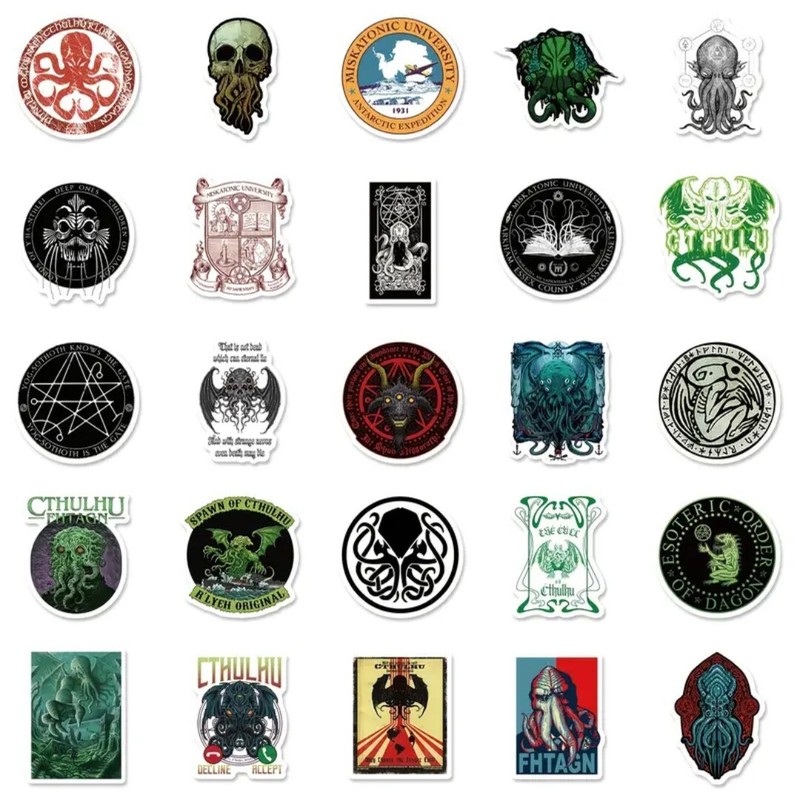 20 PCS Cthulhu H. P. Lovecraft Lovecraftian Stickers BRAND NEW gallery