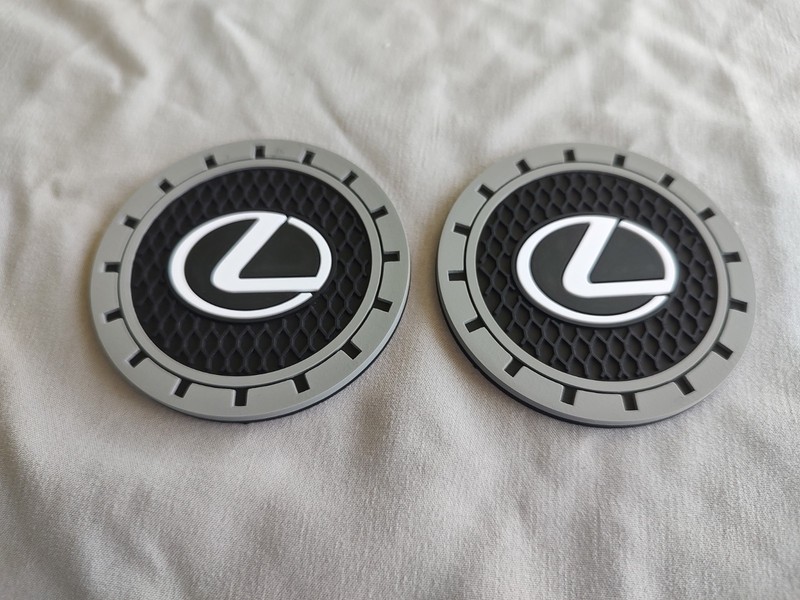 Set Of 2 Branded Neoprene Car Coasters, Red Sox Yankees Manchester Audi and re gallery