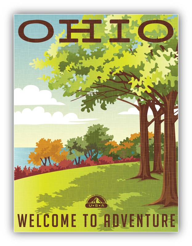Ohio USA State Adventure Vinyl Sticker Decal