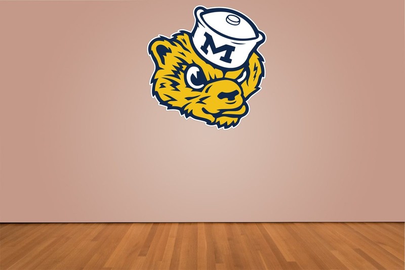 University of Michigan Wolverines Indoor Wall Vinyl Decal Sticker 5 – 52″