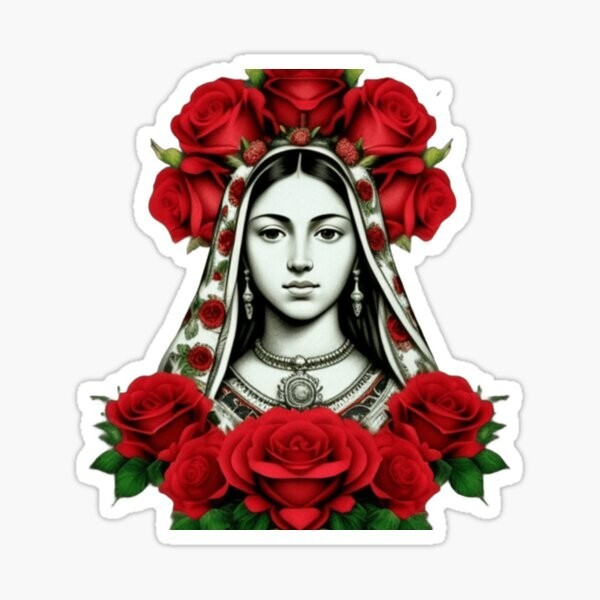 Our Lady of Guadalupe Mexican Virgin Mary Mexico roses Sticker waterproof