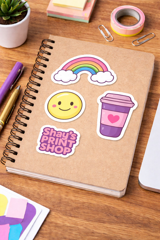 Custom Die Cut Stickers | Glossy Vinyl | Any Logo | 2”-5” (10, 25, 50pcs) gallery