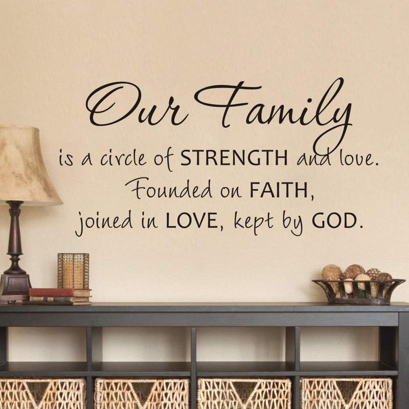 Wall Vinyl Decals Quotes Inspirational Sticker Living Room Decor,Our Family Is a gallery