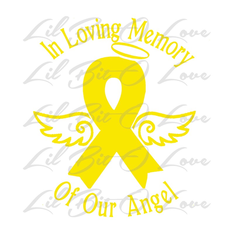 IN LOVING MEMORY OF OUR ANGEL VINYL DECAL STICKER INFANCY PREGNANCY BABY LOSS gallery