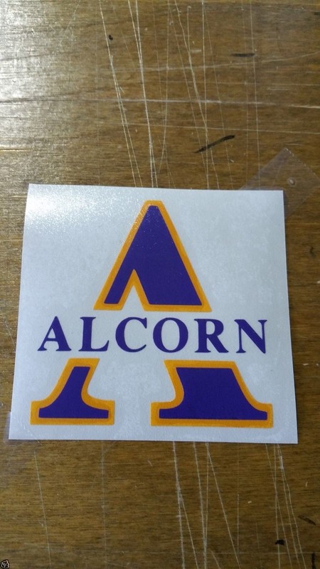 Alcorn State University Decal for Laptop, or Car Window Approx 3"h x 3"w gallery