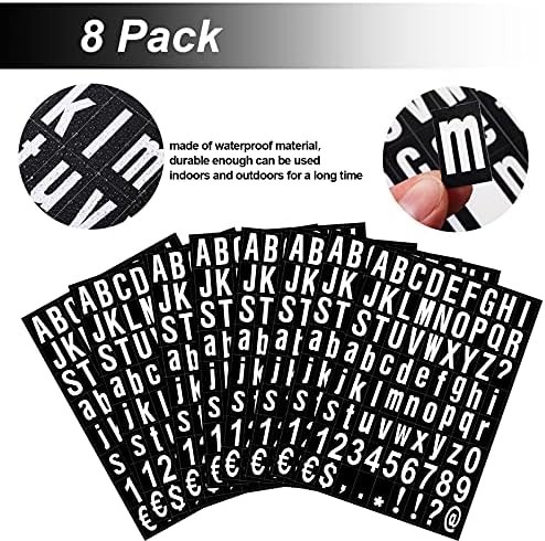 8 Sheets Mailbox Numbers Sticker, Self-Adhesive Vinyl Letters Numbers Kit for Ma gallery