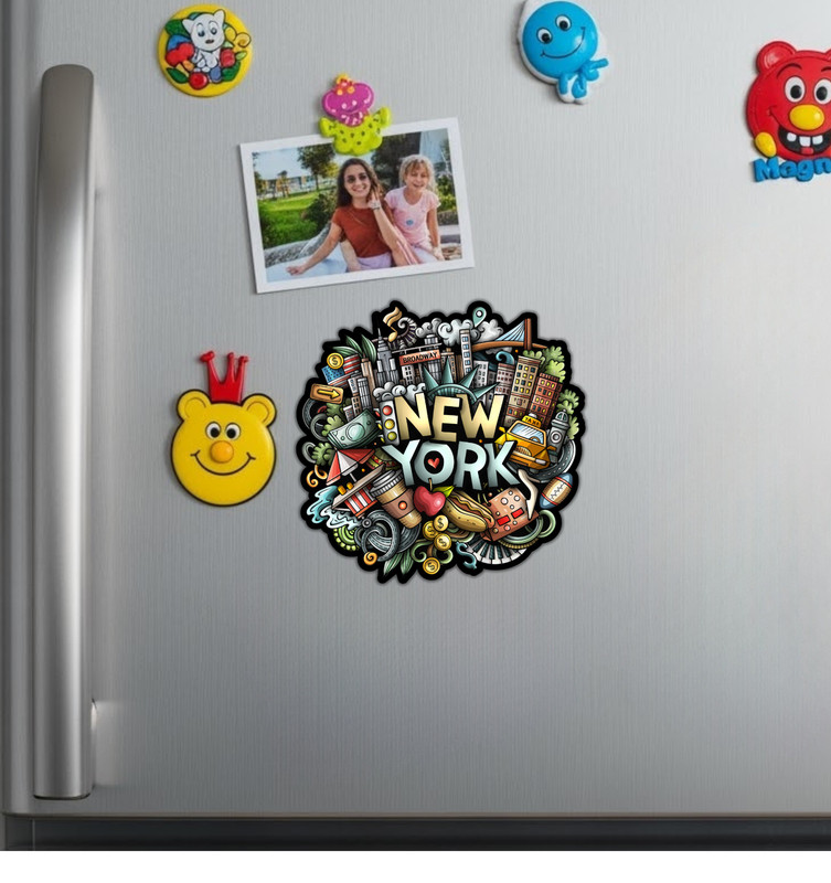 New York City NYC Abstract Art Fridge Magnet or Laptop Sticker gallery