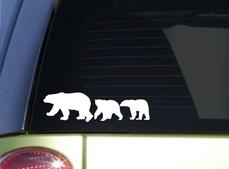 Polar Bear Family *I846* 8.5″ wide Sticker decal ˜