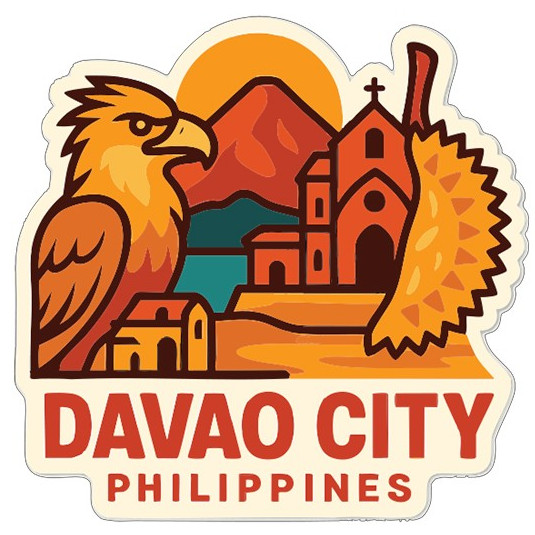 Davao City Philippines Sticker Decal Vinyl Die-Cut City Skyline Landmark Design