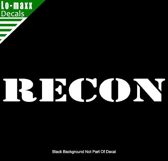 Recon Reconnaissance Military Combat Marines High Quality Die Cut Vinyl Decal
