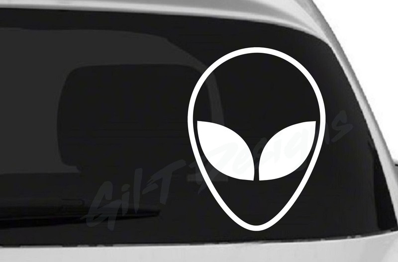 Alien Head Face #3 Vinyl Decal Sticker, Alienware, Area 51, Space, Martian, ET