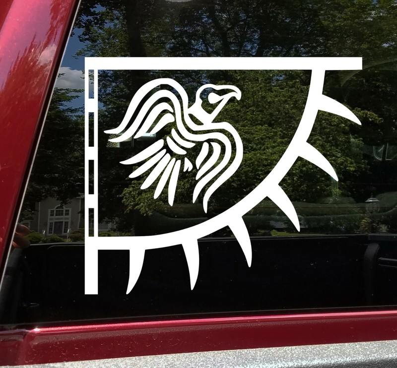 Viking Raven Banner Flag Vinyl Decal – Norse Mythology Odin – Die Cut Sticker
