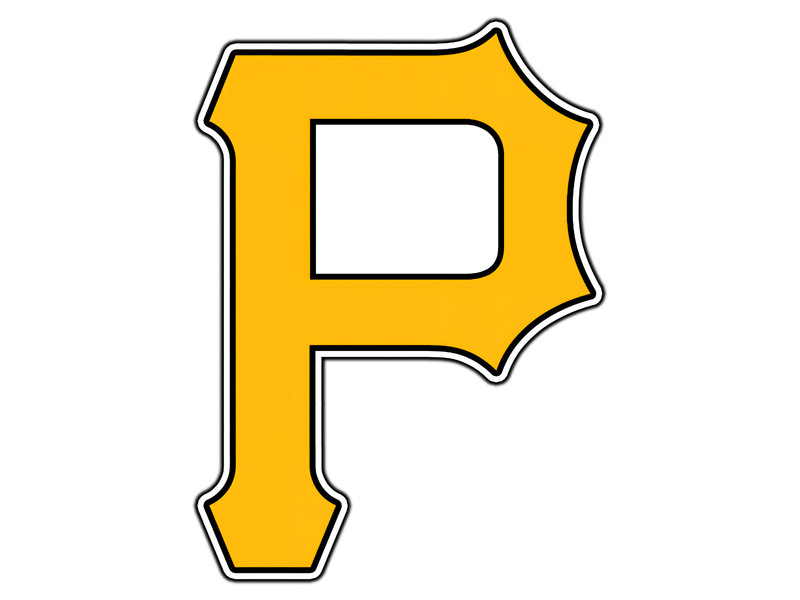 #0200 Pittsburgh Pirates P Letter Logo Baseball Fan Sticker Waterproof Vinyl Car