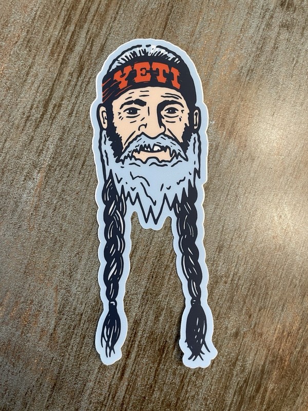 YETI Willie Nelson Sticker (Rare)