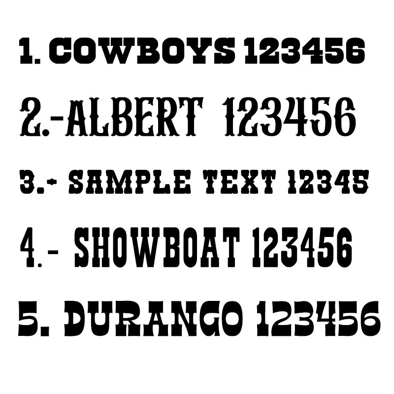 Custom Western Text Vinyl Lettering Sticker Decal Window Trailer Business, etc. gallery