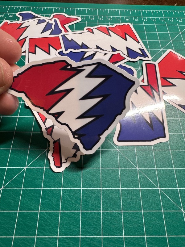 South Carolina Stealie - Grateful Dead - Laminated Vinyl Sticker 3"x2.5" gallery