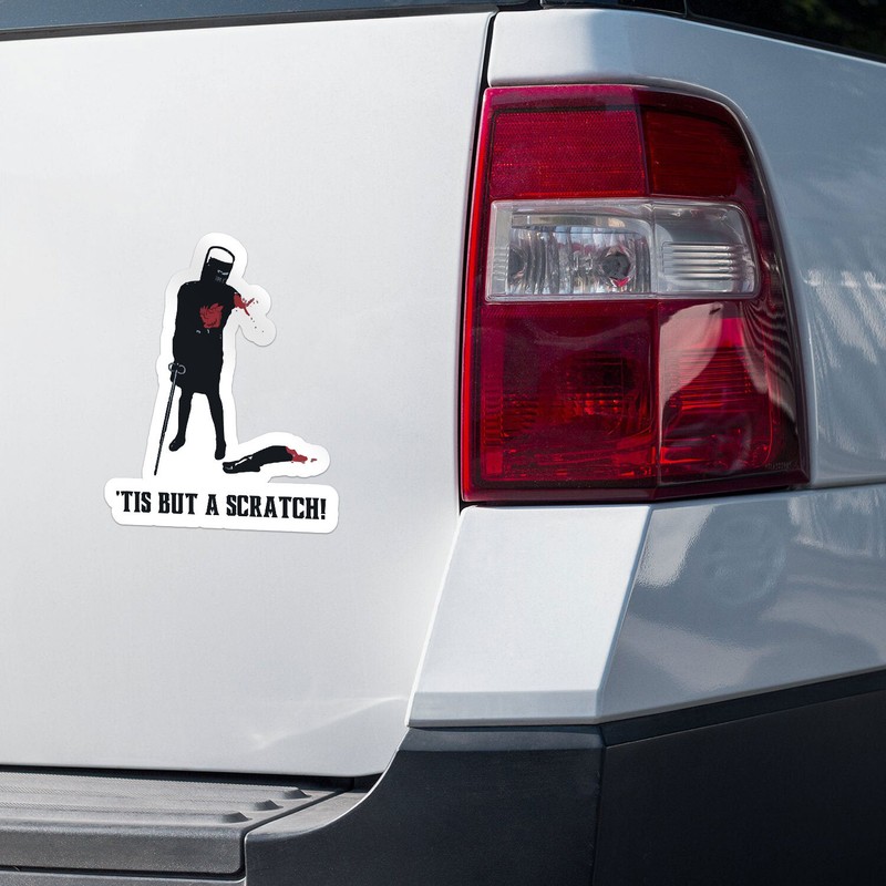 Tis But A Scratch Funny Shirt Monty Python Sticker Vinyl Car Bumper Decal gallery