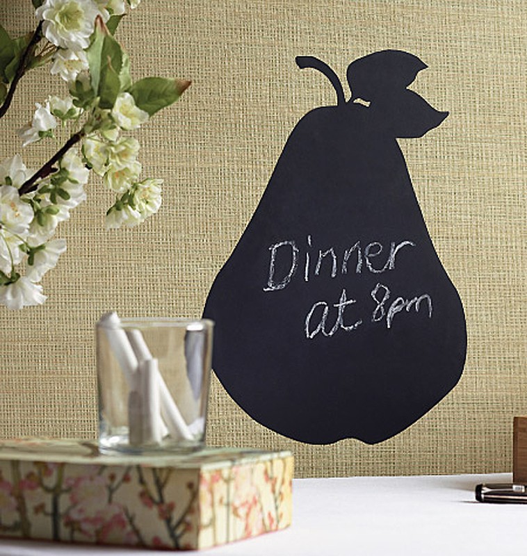 Chalkboard Pear Fruit Chalk Board Walls Removable Kitchen Shopping List Messages