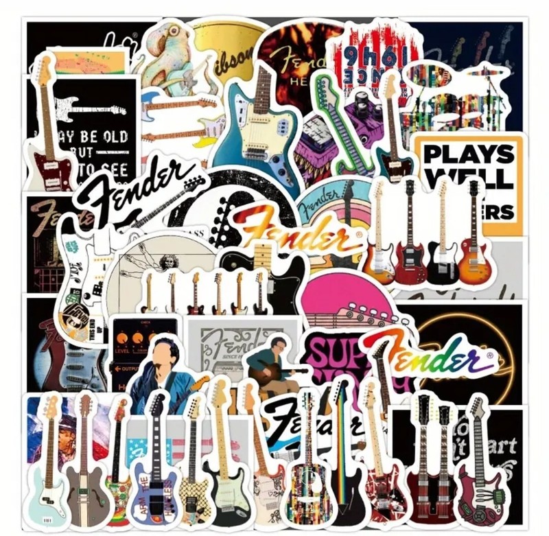20 PCS Famous Guitar Brand Acoustic Electric Music Stickers BRAND NEW