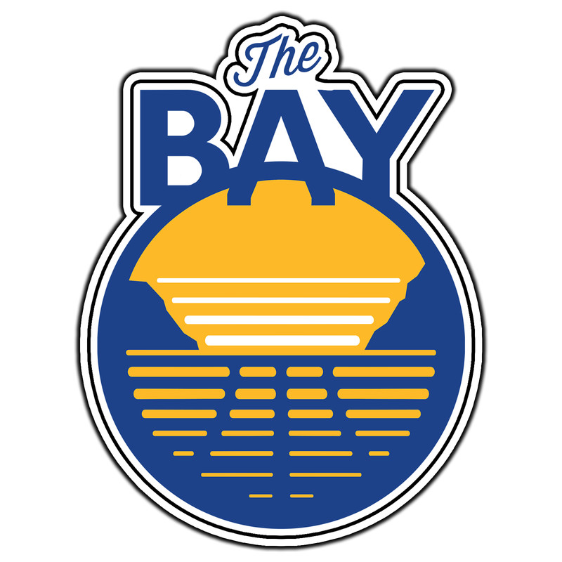 Golden State Warriors The Bay Logo #6 Basketball Sticker Waterproof Vinyl Decal
