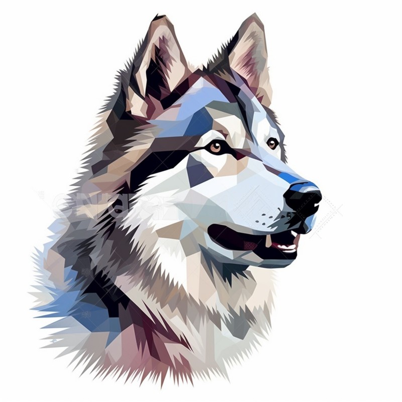 IA GEOMETRIC DOG HUSKY +CAR DECAL STICKER,ETC+ 6YLAMINATED HQUALITY FREE STICKER
