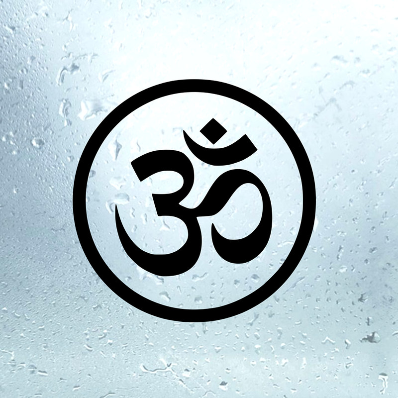 YOGA BUDDHIST OM SYMBOL Vinyl Decal Car Wall Laptop Sticker CHOOSE SIZE Black