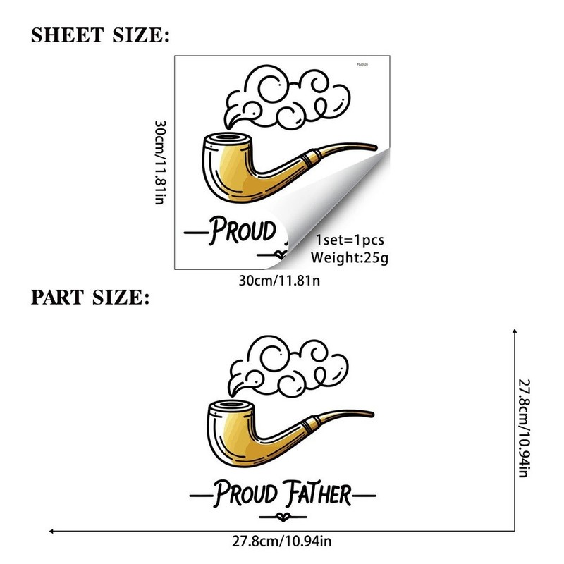 Pipe Smoke Line Themed Static Cling Sticker for Windows Walls Doors 30x30cm gallery