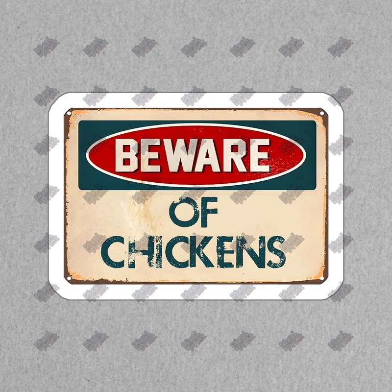 Beware of Chickens Vintage Style Vinyl Sticker Funny Farmhouse Decor #280470