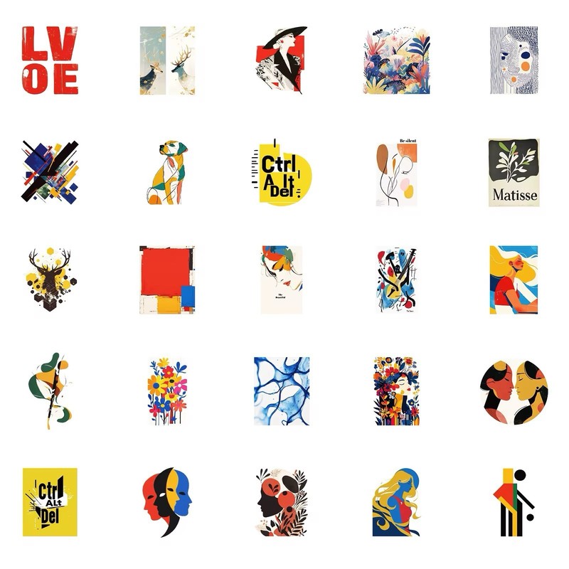 10 Random Abstract Art Stickers Beautiful Decals Hydro Laptop Yeti Free Shipping gallery