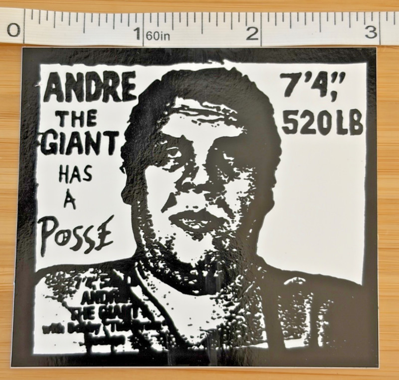 SHEPARD FAIREY ANDRE THE GIANT HAS A POSSE VINYL STICKER 3″ x 3″ NEW
