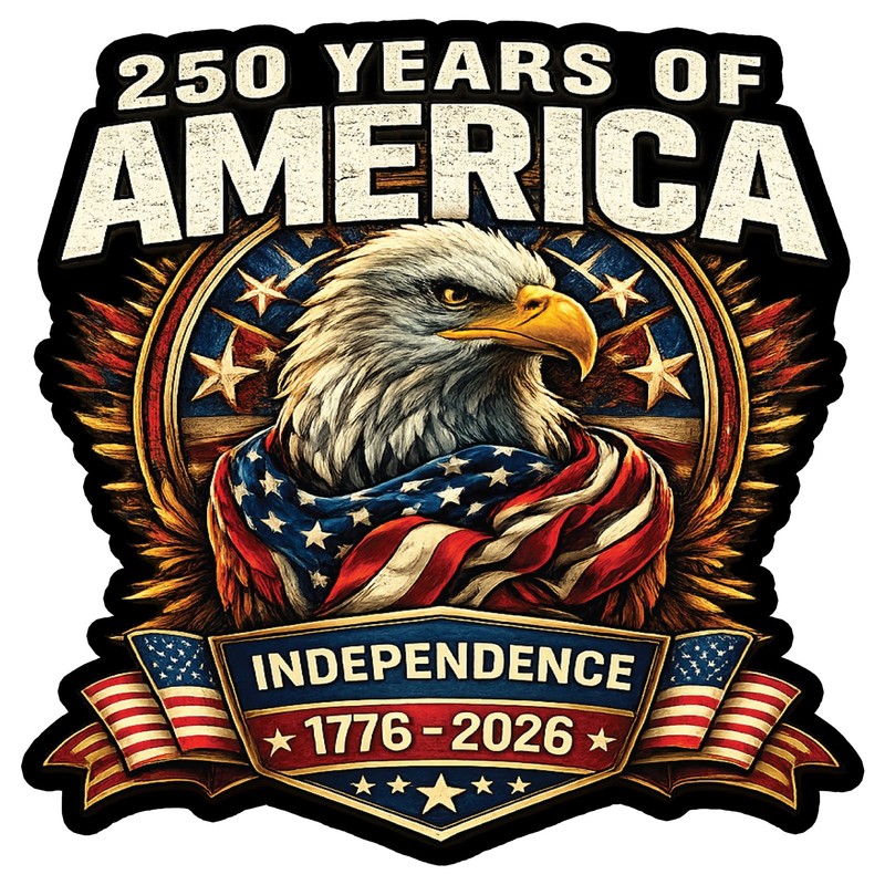250th Anniversary USA Flag Sticker Bumper Car Decal Patriotic American United S