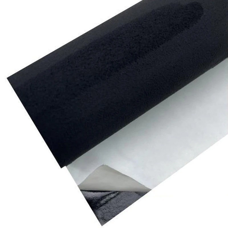Suede Wrap Velvet Self-Adhesive Fabric Black DIY Film Car Interior Trim 50x150cm gallery