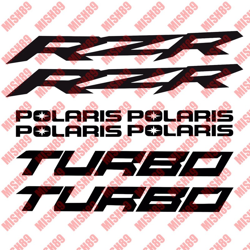 Polaris RZR Turbo Decal Set Polaris Vinyl Decals – Any Color