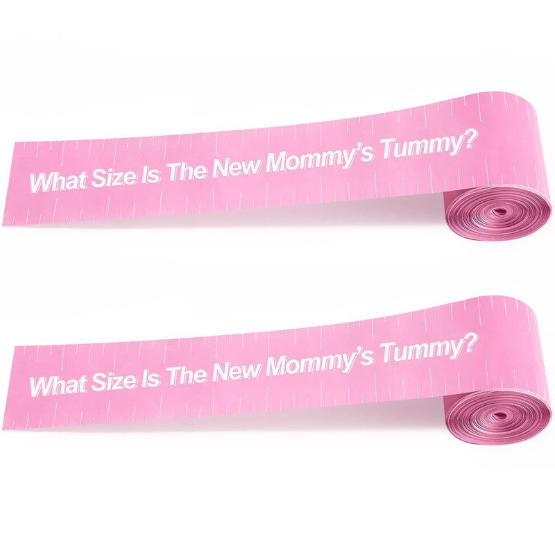 2 Rolls 2 Inch x 150 Feet Baby Shower Measuring Tape Tummy Measure Game