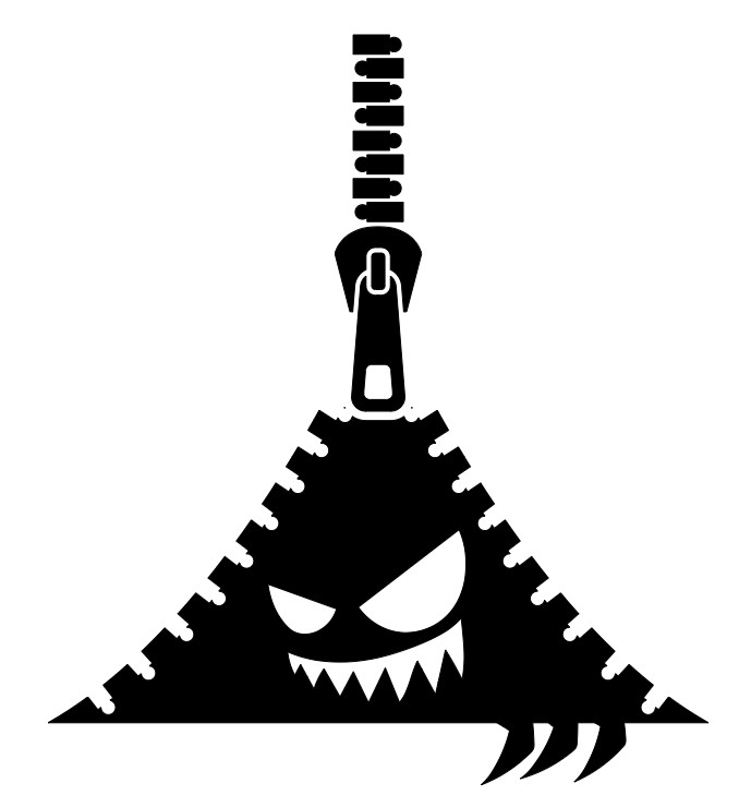 Peeking Zipper Monster Vinyl Decal Sticker Car Truck Window Laptop Water Bottle gallery