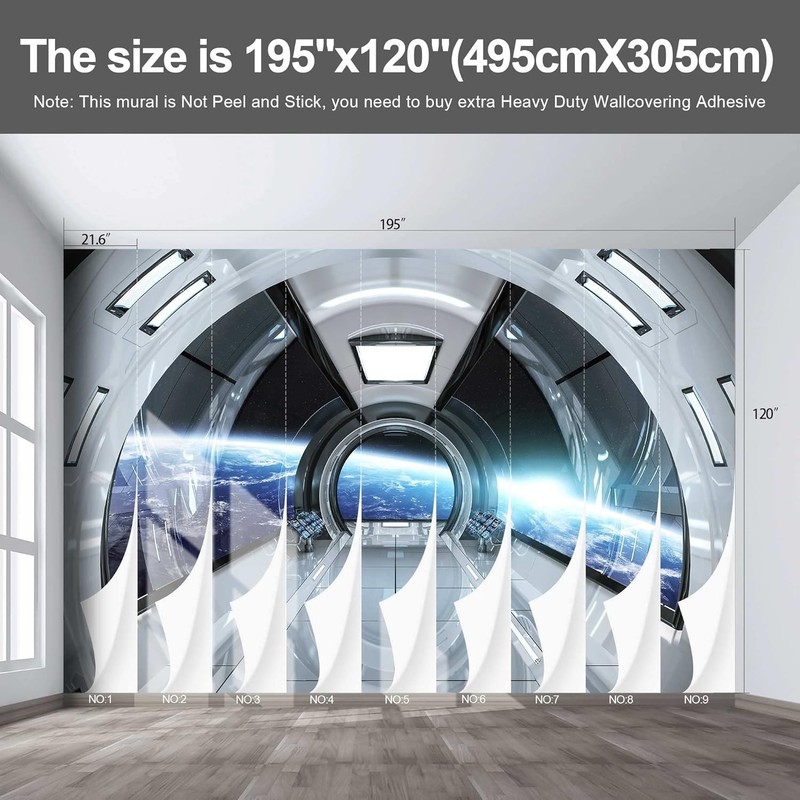 Space Ship 3D Space Wallpaper Bedroom Extra Large Wall Mural Living Room gallery